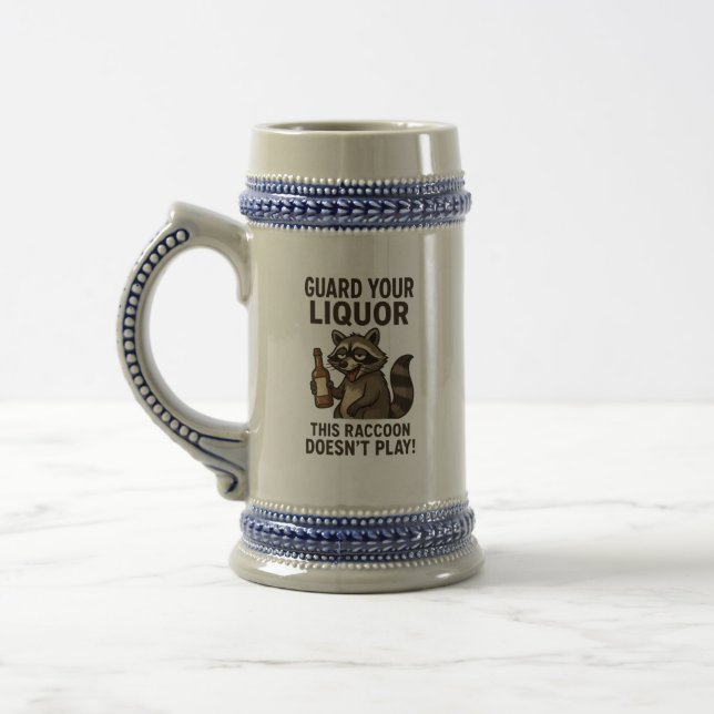 Jarra De Cerveza Mapache Borracho  (Izquierda)