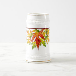 Jarra De Cerveza Maple plateado en un acero