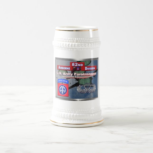 Jarra De Cerveza Maravilloso Salto Básico Wings 82ª División Aérea (Centro)