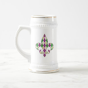 Jarra De Cerveza Mardi Gras Argyle Mug