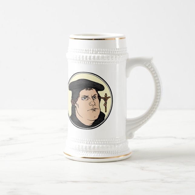 Jarra De Cerveza Martin Luther que confesaba a Cristo crucificó el (Derecha)