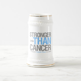 Jarra De Cerveza Más fuerte que el cáncer - cáncer de próstata