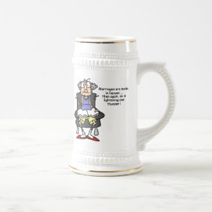 Jarra De Cerveza Matrimonio, relámpago, humor trueno