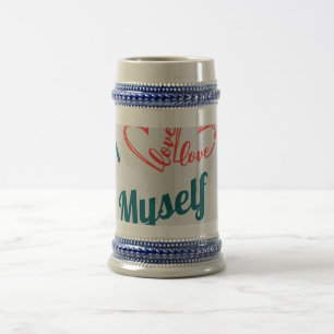 Jarra De Cerveza Me amo a mí mismo - Botón de autocuidado