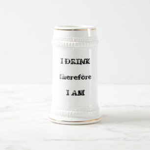 Jarra De Cerveza ME BEBO por lo tanto ESTOY
