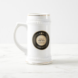 Jarra De Cerveza MEDALLA Dorada #1 Campeón IMPRESIÓN PERSONALIZADA 