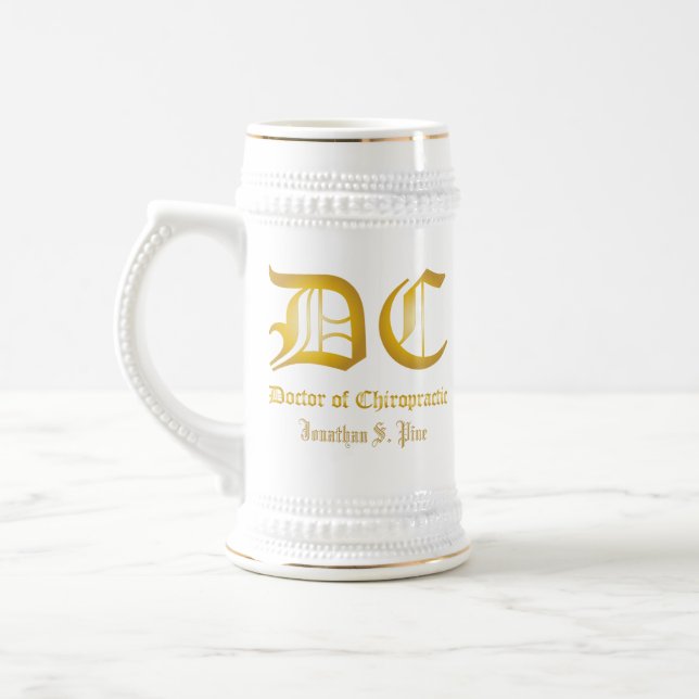Jarra De Cerveza Médica de Chiropractic Personalized Stein (Izquierda)