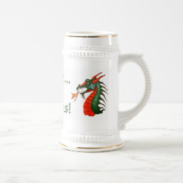 Jarra De Cerveza Medieval guárdese de dragones