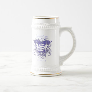 Jarra De Cerveza Mejor hombre boda Stein Leones vintage 2 cabezas