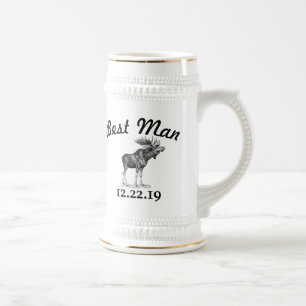 Jarra De Cerveza Mejor Hombre Stein Vintage Moose