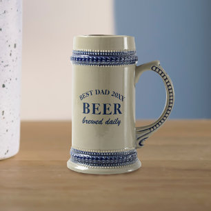 Jarra De Cerveza Mejor mensaje de papá, cerveza del día del padre S