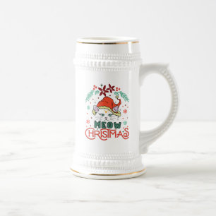 Jarra De Cerveza Meow Navidades, Feliz Navidad
