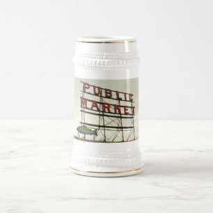 Jarra De Cerveza Mercado público en Seattle, WA