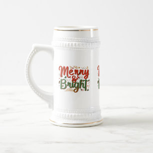 Jarra De Cerveza Merry & Bright 22 oz Stein