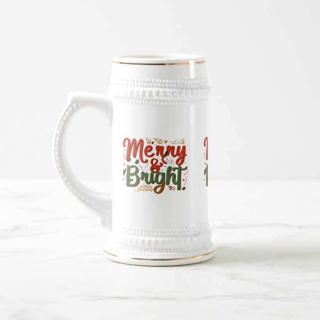 Jarra De Cerveza Merry & Bright 22 oz Stein (Izquierda)