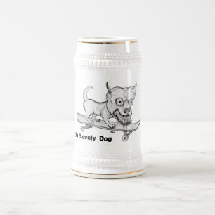 Jarra De Cerveza Mi pequeño y encantador perro - Bleistiftzeichnung