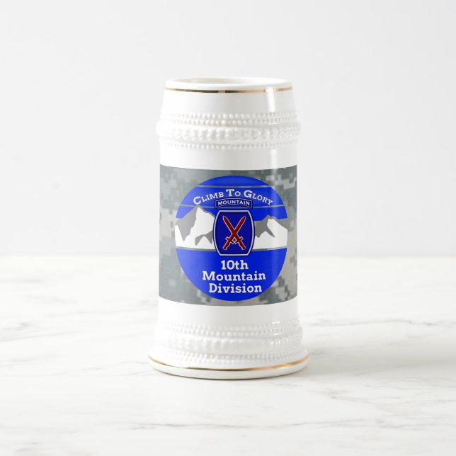 Jarra De Cerveza Mighty 10.ª División de Montaña "Escalar a la Glor (Centro)