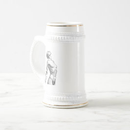 Jarra De Cerveza Minimalist Female Android Aesthetic Art - Bold Fut