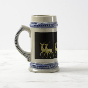 Jarra De Cerveza Moderno reno de Navidad minimalista