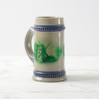 Molino de viento verde de Delft, caballo verde de