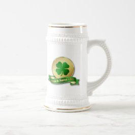 Jarra De Cerveza Moneda de San Patricio Shamrock