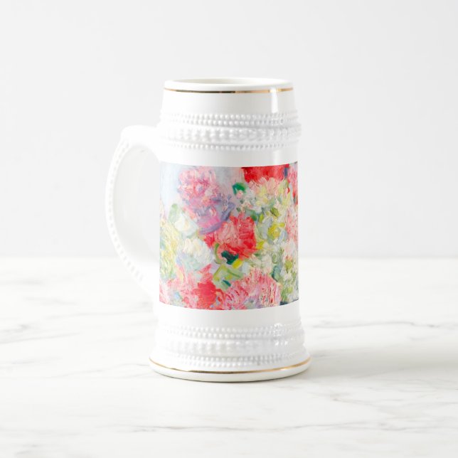 Jarra De Cerveza Monet Peonies (Anverso izquierdo)