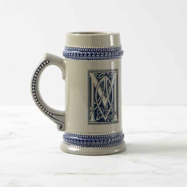 Jarra De Cerveza Monograma céltico de M (Izquierda)