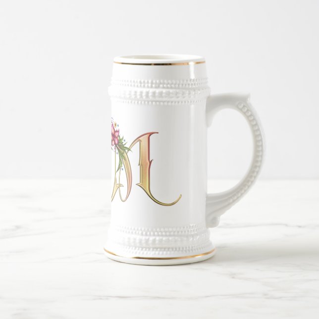 Jarra De Cerveza Monograma M Gift Mug (Derecha)