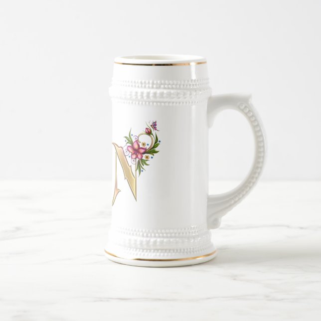 Jarra De Cerveza Monograma N Gift Mug (Derecha)