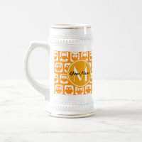 Monograma Personalizado naranja Owls