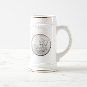 JARRA DE CERVEZA MORGAN SILVER DOLLAR