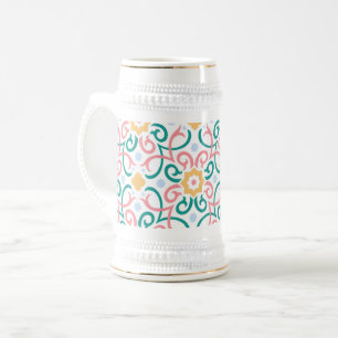 Jarra De Cerveza Mosaico/pastel/primavera
