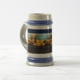 Jarra De Cerveza Motif Gray/Blue 22 oz Stein