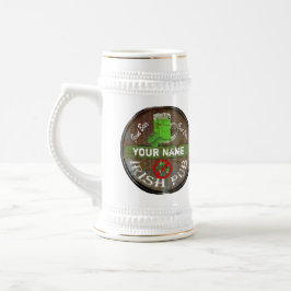 Jarra De Cerveza Muestra irlandesa personalizada del pub