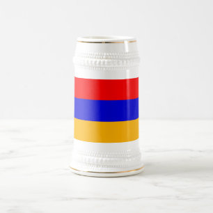 Jarra De Cerveza Mug con bandera de Armenia