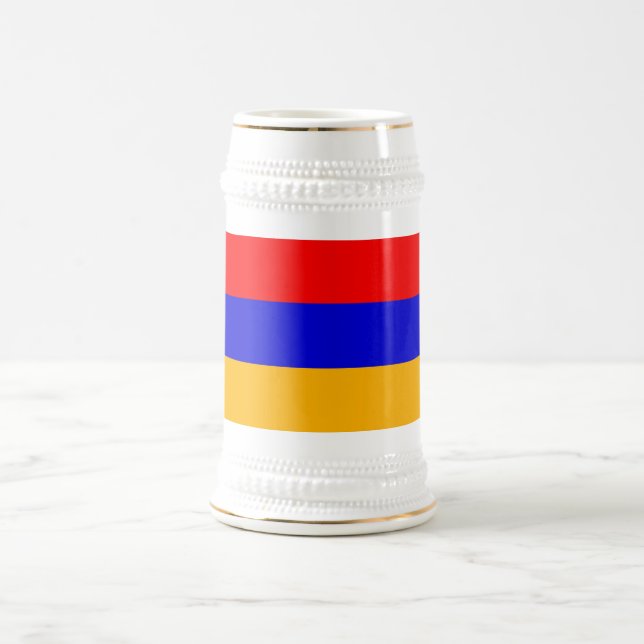 Jarra De Cerveza Mug con bandera de Armenia (Centro)