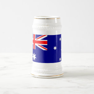 Jarra De Cerveza Mug con bandera de Australia