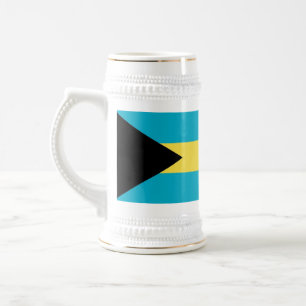 Jarra De Cerveza Mug con bandera de Bahamas