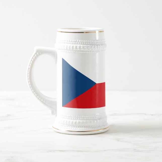 Jarra De Cerveza Mug con bandera de Checia (Izquierda)