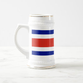 Jarra De Cerveza Mug con bandera de Costa Rica