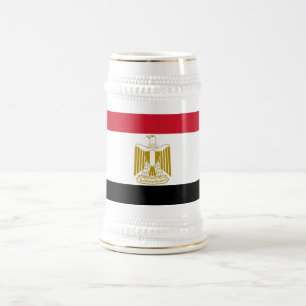 Jarra De Cerveza Mug con bandera de Egipto