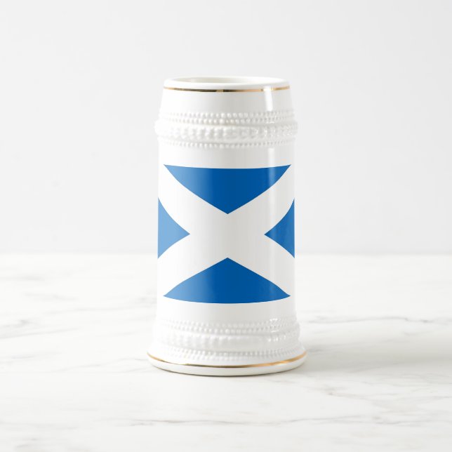 Jarra De Cerveza Mug con bandera de Escocia (Centro)