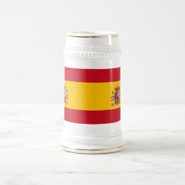 Jarra De Cerveza Mug con bandera de España