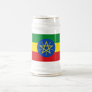 Jarra De Cerveza Mug con bandera de Etiopía