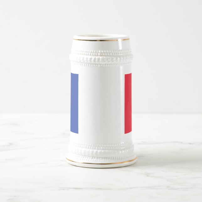 Jarra De Cerveza Mug con bandera de Francia (Centro)