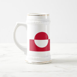 Jarra De Cerveza Mug con bandera de Groenlandia