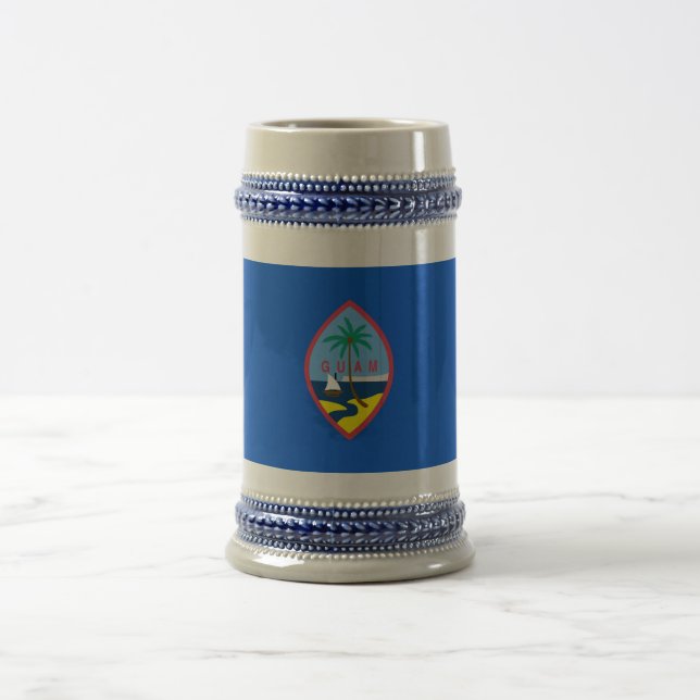 Jarra De Cerveza Mug con bandera de Guam -Estados Unidos (Centro)
