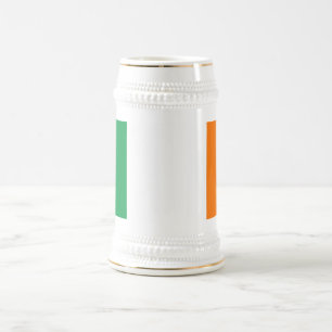 Jarra De Cerveza Mug con bandera de Irlanda