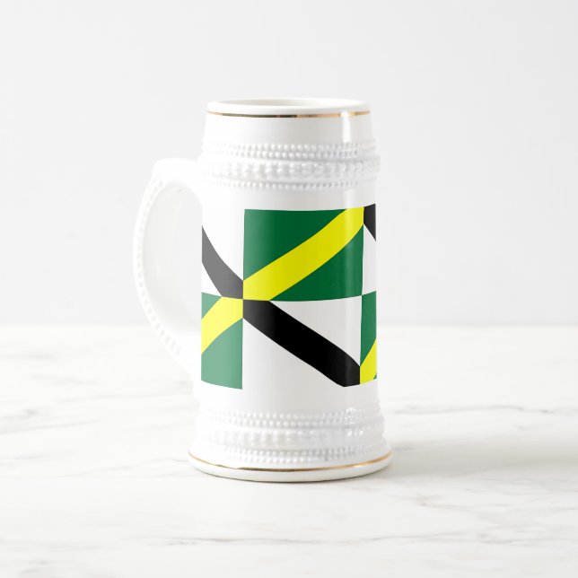 Jarra De Cerveza Mug con bandera de Monterrey, California (Anverso izquierdo)