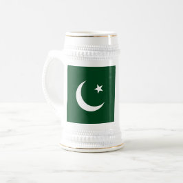 Jarra De Cerveza Mug con bandera de Pakistán